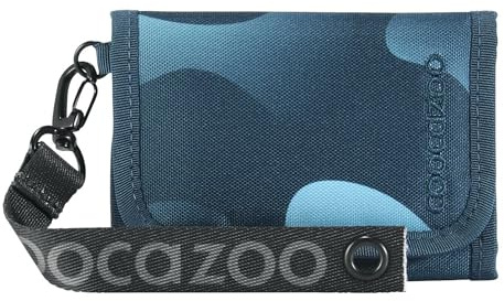 coocazoo Geldbörse „Aqua Flow”, blau, Portemonnaie mit Sichtfenster innen & außen, Münzfach & Kartenfächern, Klettverschluss, ab der 3. Klasse