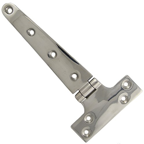Scharnier T 98 x 195 x 5 mm - Feinguss poliert Edelstahl AISI 316 / A4