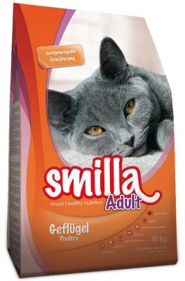 Smilla feinstem Gesunde Ernährung komplett Trockenfutter für Katzen mit Vitaminen A und E, Geflügel Geschmack