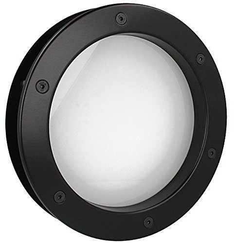 MLS Bullauge Rundfenster Aluminium schwarz matt Ø 25 cm Glas klar 0180-0140-A8 (Glas: Matt, Durchmesser: 40 cm)