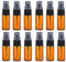 Braunglasflaschen, leere Sprühflasche, runde Glasflasche mit transparentem Sprüher, perfekt für ätherische Öle, Aromatherapie und andere kosmetische Produkte, 12 Stück (10 ml)