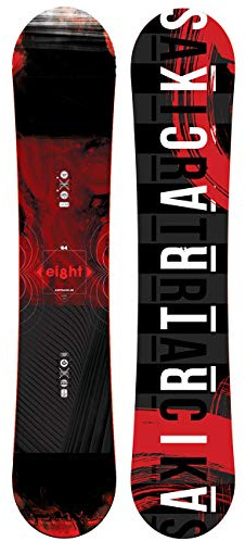 Airtracks Herren Snowboard Eight Hybrid Rocker Wide | Hybrid Rocker, Directional Twin, All-Terrain Flex, extrudierter Belag – All Mountain, Freestyle und Freeride