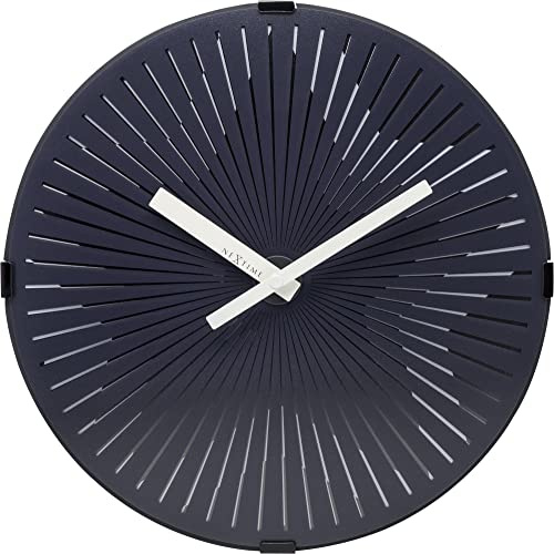 NeXtime Motion Star - White Wanduhren, Metall und Kunststoff, Weiß, 30.5 cm