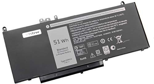 vhbw Batterie Compatible avec Dell Latitude E5570, E5470, E5550 15.6, E5550 Ordinateur Portable (6800mAh, 7,4V, Li-polymère)