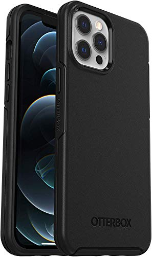 OtterBox Symmetry Case for iPhone 12 Pro Max, Shockproof, Drop proof, Protective Thin Case, 3x Tested to Military Standard, Antimicrobial Protection, Black