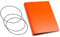 A7, revolutionäres, nachhaltiges X17-Konzept für Notizbuch Personal Organizer und Terminplaner/Hülle für 2 Hefte! Recyceltes Leder, orange, Made in Germany,17 Jahre Garantie*