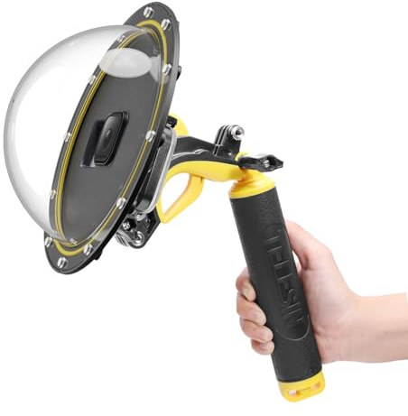 AFAITH Dome für Go Pro Hero 13 Hero 12 Hero 11 Hero 10 Hero 9 Black, Unterwasser 6 Go Pro Dome Port Abdeckkoffer mit Floating Bobber Handle und Trigger für Go Pro Hero 13/12/11/10/9