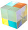 Washranp Optisches Glas X-Cube Dichroitischer Würfel Prisma RGB Combiner Splitter Pädagogisches Geschenk,Physik Und Dekoration