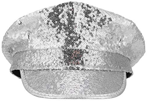VALICLUD 1stk Paillettenhut Militärischer Kapitänsmütze Steampunk-rave-hut Cowboyhut Mit Pailletten Dreispitz Kleid Glitzer-outfits Für Frauen Schirmmütze Damen Große Traufen Stoff