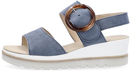 Gabor Yeo Womens Wedge Heel Sandals 40 Nautic Suede