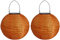 Yeehliny Solar Lampions Außen Wetterfest Solar LED Laterne Wasserdicht Nylon Garten Laterne Solarlaterne für außen Hängend Solarlampiongs Runder Lampenschirm Garten Deko Außendeko (20cm/2PCS/Orange)