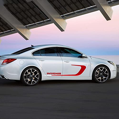 JEZOE Beidseitiger Karosserie-Dekor-Aufkleber, Auto-Styling, Tür-Vinyl-Aufkleber, Sportstreifen, Autozubehör, für Opel Insignia OPC 2009–2014