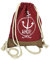 STEIGER Strandtasche Turnbeutel Freizeit Büdel AHOI mit Anker versch. Fraben (Berry)