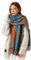 Bakicey Damen Schal XXL Warm Weich Strickschal Karo Winterschal Herbstschal Wolleschal Frauen Deckenschal Halstuch Scarf Poncho Cape (Muschel Cyan)