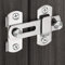 Litensh Cerradura de puerta corrediza de granero, pestillo puerta de acero inoxidable, pestillo deslizante, cerradura de seguridad para puerta, ventana, gabinete (plateado, 180° 4 pulgadas)