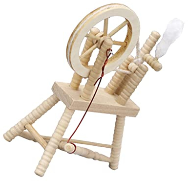 TOYANDONA 1stk Modell Vintage Spinnrad Mini Puppenmöbel Landschaftsmöbel Decoraciones para Sala De Casa Fee Garten Möbel Mini-spinnrad Aus Holz Holzmöbel Winzig Hölzern Erdfarben Einstellen