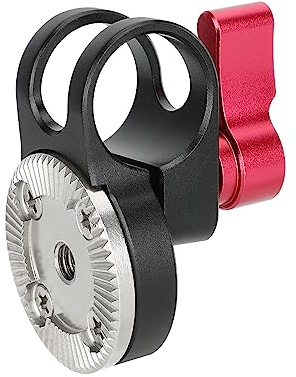 CAMVATE 19-mm-Stangenklemme mit Rosette im ARRI-Stil (roter Feststellknopf) – 3386