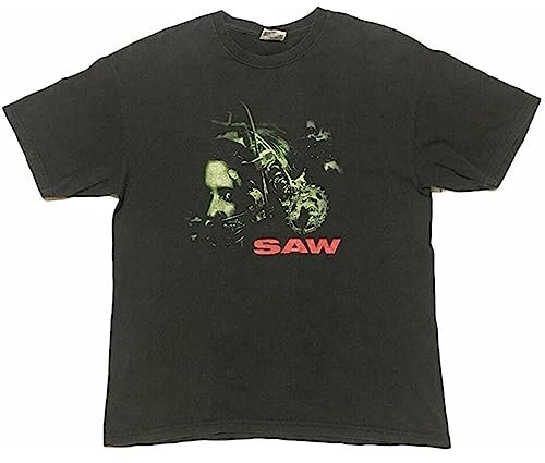 Early Y2K Saw Movie Promo T Shirt Horror Michael Myers Jason Black M