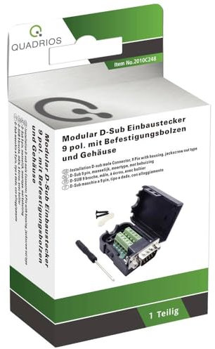 QUADRIOS 2010C248 D-SUB Buchse Polzahl: 9 Schrauben 1 Set
