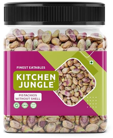 Kitchen Jungle Pistacchio Kernals senza guscio | Mota Pista | bada pista (barattolo da 250 gm, confezione da 1)