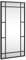 vidaXL Espejo de Pared Rectangular de Hierro Negro 30x60 cm
