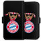 DeinDesign Flip Case kompatibel mit Apple iPhone 8 Handyhülle aus Kunst Leder schwarz Klapphülle FC Bayern München Bernie Offizielles Lizenzprodukt