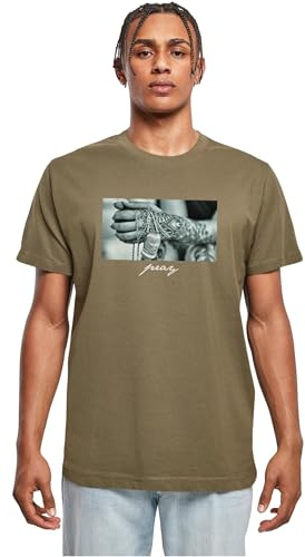 Mister Tee Herren Pray 2.0 Tee Olive, XS