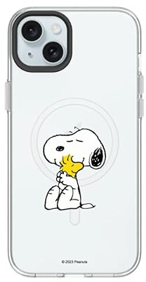RhinoShield Clear Hülle für MagSafe für iPhone 15 Plus | Snoopy Starker Magnet, Anti-Vergilbung, transparent, hohe Klarheit, stoßfest, Fallschutz nach Militärstandard