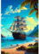 HEIBAGO Meer 5D Diamond Painting, Boot Full Drill Diamant Painting Sets Für Erwachsene Anfänger, DIY Cross Embroidery Diamant Kunst Baum Diamond Art Bilder Für Home Wand Dekor 30 * 40cm