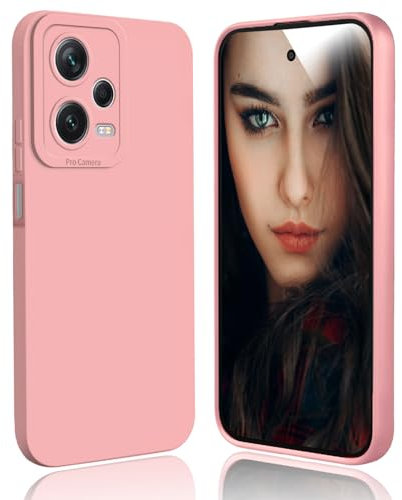 DESSEN Hülle für Xiaomi Redmi Note 12 Pro+ Plus 5G Handyhülle - Silikon Schutzhülle Stoßfest Kameraschutz Protection Case Dünn Weiche TPU Bumper Cover Anti-Fingerabdruck, Rosa
