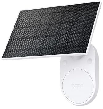 Tapo A201 Pannello Solare 2.5W, 5.2V, Adatto a Telecamere a Batteria, Installazione Flessibile, Ricarica ad Alta Efficienza 45 Min per Tutto il Giorno, IP65, Regolabile a 360°, Cavo di Ricarica di 4m