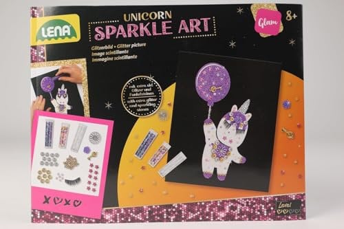 Lena 42724 Sparkle Art Unicorn, Faltschachtel, Mehrfarbig