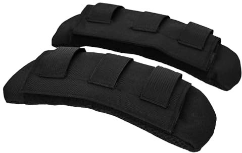 GUTERTOP 2 Stück Schulterpolster Rucksack, Abnehmbarer Schultergurt Polster, Schulterpolster Tasche für Reisetasche, Laptop (Schwarz)