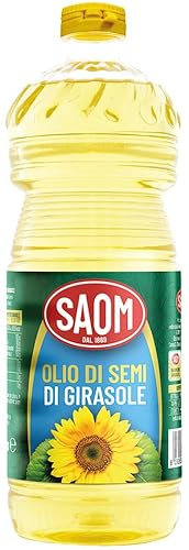 Saom Olio di Semi di Girasole, 12 Bottiglie da 1 Litro