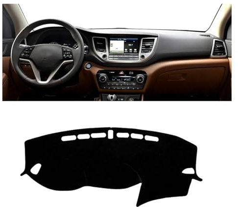 Para Hyundai Para Tucson TL NX4 2015 2016 2017 2018 2019 2020 2021 2022 2023 Alfombrilla Salpicadero Coche Tipo Almohadilla Parasol Alfombras cubierta salpicadero Coche Fundas Salpicadero(LHD 15-18 Bl