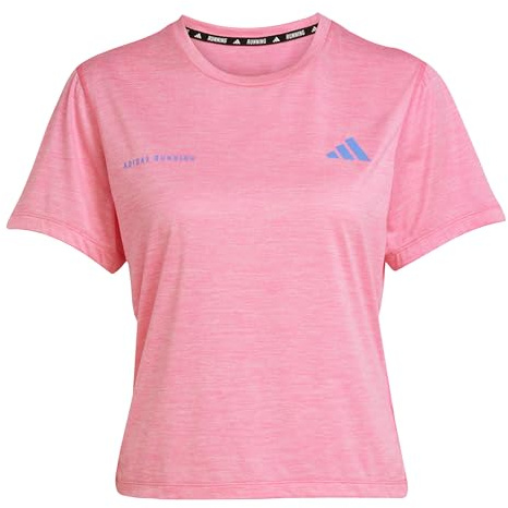 adidas Damen Own the Run Melange T-Shirt, Lucid Pink Melange, M