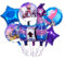 6 Stück Luftballons Geburtstag Set, Luftballons blauschwarz, Geburtstag, Dekoration Folienballon, Party, Dekoration, Luftballons Set für Kinder, Geburtstag, Dekoration für Jungen und Mädchen