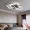 ANTENLICHT Plafoniera LED Soffitto Moderna 40W Dimmerabile con Telecomando 2700-6500K, Funzione di Memoria, Lampada da Soffitto per Soggiorno, Camera da Letto, Sala da Pranzo, Nero 50x50x5cm