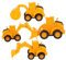 ifundom 4 Stücke Kinder Frontlader Modell Simulation Engineering LKW Spielzeug BAU Fahrzeug Spielzeug Set