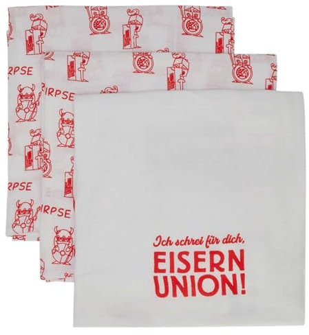 1. FC Union Berlin Baby Mulltuch 3er Set Spucktuch | Schmusetuch | Kuscheltuch