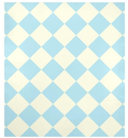 Imán decorativo para lavavajillas, reutilizable, diseño retro, para lavavajillas, decoración de vacaciones, 58,4 x 66 cm, color azul y beige