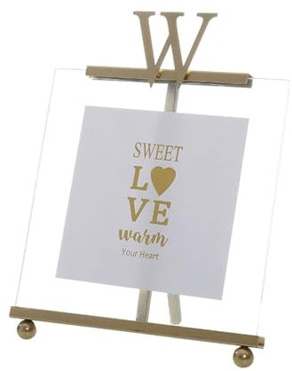Homxi Bilderrahmen 20.32 x 25.4 cm Weihnachten Gold,Rahmen Poster Rechteckig Tischplatte Senkrecht mit Buchstabe W,Fotorahmen Silberhochzeit