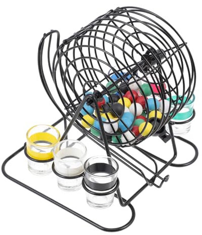 Toyvian Macchina Lotteria Tavolo Giochi Divertenti Per Feste Bingo Multigioco Leggera e Portatile Per Karaoke e Attività Ricreative