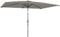 Outsunny 3x2m Patio Parasol Garden Umbrellas Canopy with Aluminium Tilt Crank Rectangular Sun Shade Steel, Light Grey