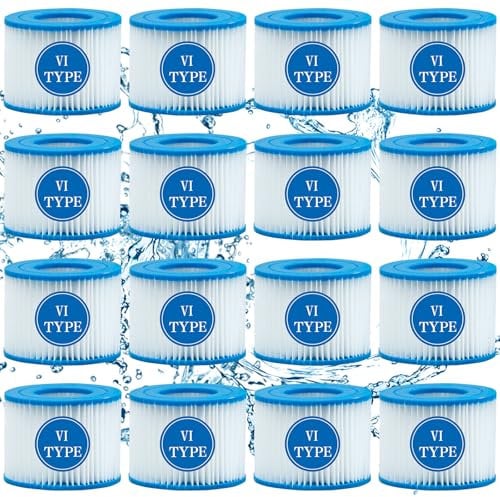 SXEIAV Lot de 16 filtres Cartridge VI type VI pour filtre de piscine Bestway Flowclear pour SaluSpa 90352E, cartouches filtrantes Spa pour Miami, Vegas, Monaco