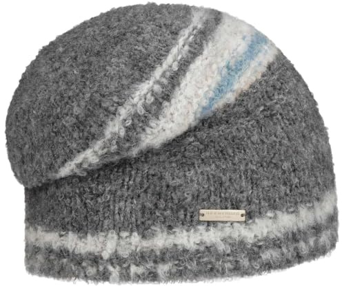 Seeberger Meliva Boucle Strickmütze Beanie Damenmütze Damen - mit Futter Herbst-Winter Winter