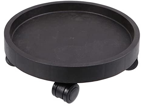 SUPVOX Soporte para Macetas Ruedas y Bandeja De Drenaje para Jardín y Terraza, Bandeja Gruesa y Resistente De 28 Cm Color Marrón, Plataforma Móvil para Maceteros Alta Capacidad De Carga