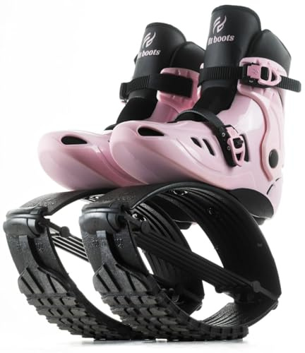 FIT BOOTS Jumping - Neue Generation von Jumping Schuhe Fitness, Originale Sprungschuhe Jumper und Moon Shoes der Internationalen FitBoots Community, die Dein Workout Revolutionieren, (Rosa-S-45/70kg)