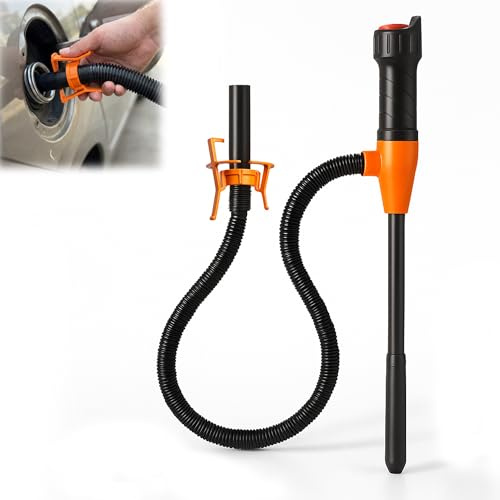 Benzinpumpe für Kanister 2,4 GPM - Elektrische Kraftstoffpumpe | Mobiles Fördersystem mit rutschfestem Griff für Kraftstoff Öl Wasser Ölfässer