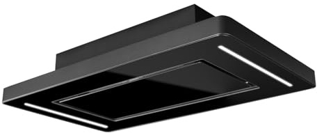 Gurari GCH 790 BL Diamond Deckenhaube Umluft 90 cm Dunstabzugshaube 850m³/ h Schwarz-Design